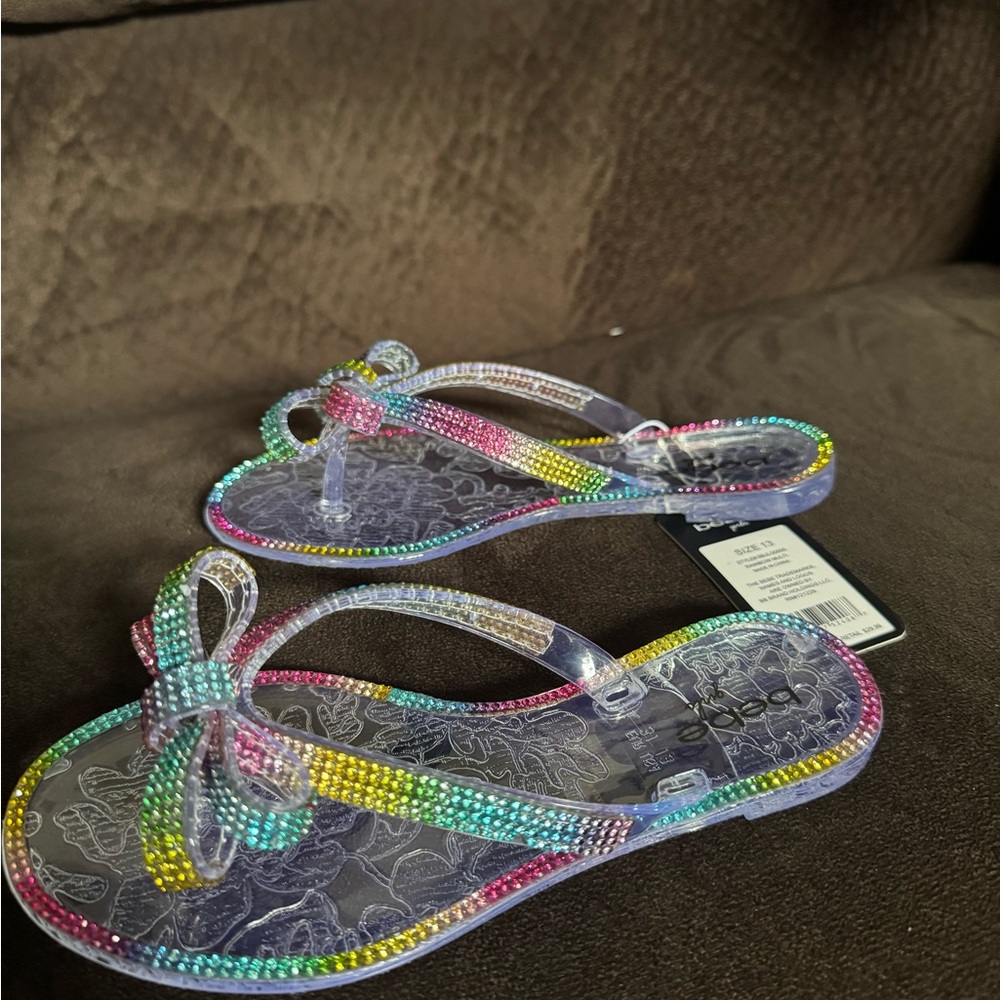 Bebe Multicolored Glitter Sandals